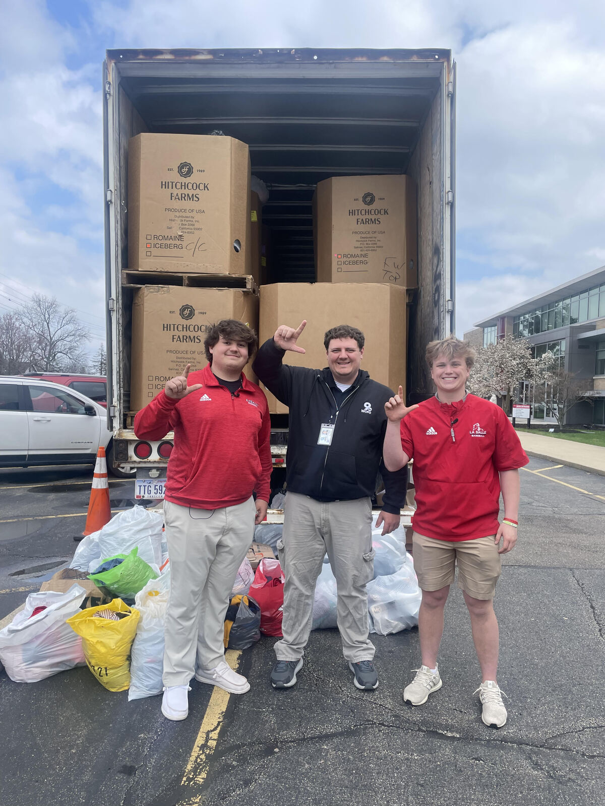 Students in truck